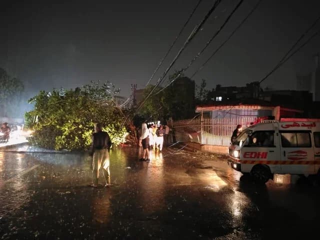 पाकिस्तानमा कराचीमा भारी वर्षाका कारण १७ जनाको मृत्यु