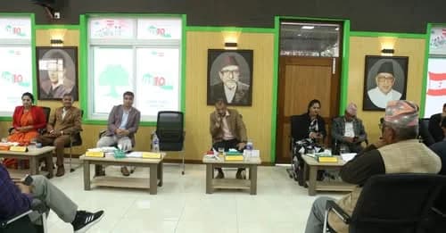 नेपाली कांग्रेस केन्द्रीय कार्यसमितिको बैठक सानेपामा जारी