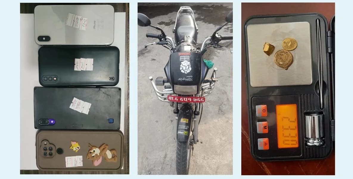 चन्द्रागिरिमा सुनका गरगहना र मोबाइल चोरी गर्ने गिरोह पक्राउ