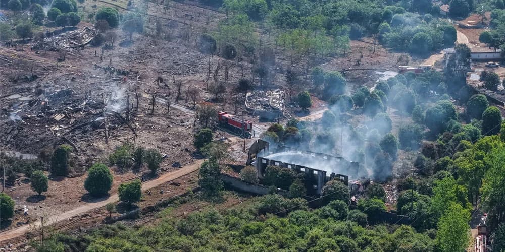 चीनको हुनानमा पटाखा कारखानामा भीषण विस्फोट, २१ जनाको मृत्यु