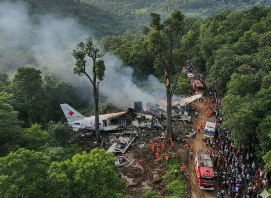 असममा भारतीय सेनाको विमान दुर्घटना, लाग्यो आगो
